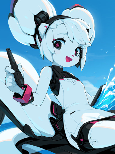 Kiki Paints Over the Waves